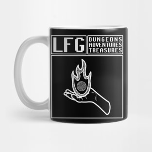 LFG Looking For Group Sorcerer Fireball Spell Spellcasting Dungeon Tabletop RPG TTRPG Mug